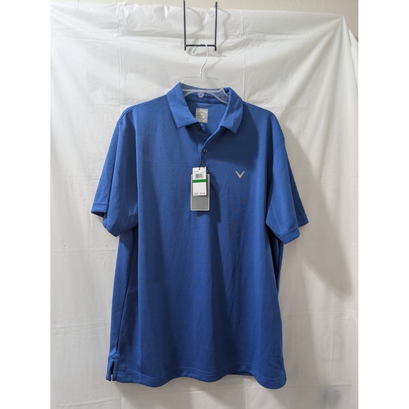 Callaway Golf Polo Shirt Men's Large Galaxy Blue Opti-Dri Sun Protection - Picture 1 of 9